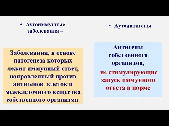 Аутоиммунные заболевания – Заболевания, в основе патогенеза которых лежит иммунный