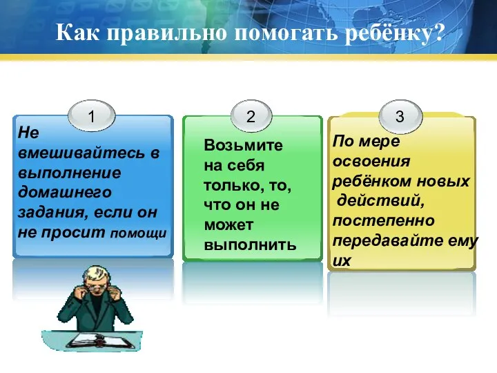 Как правильно помогать ребёнку? Не вмешивайтесь в выполнение домашнего задания, если он не