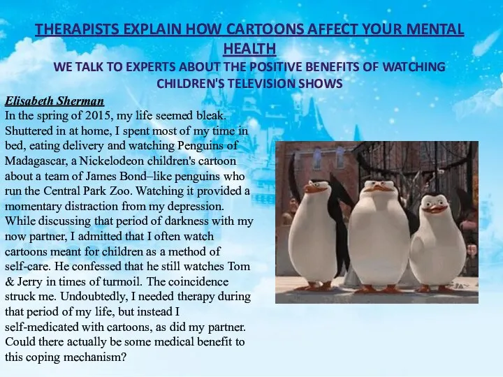THERAPISTS EXPLAIN HOW CARTOONS AFFECT YOUR MENTAL HEALTH WE TALK