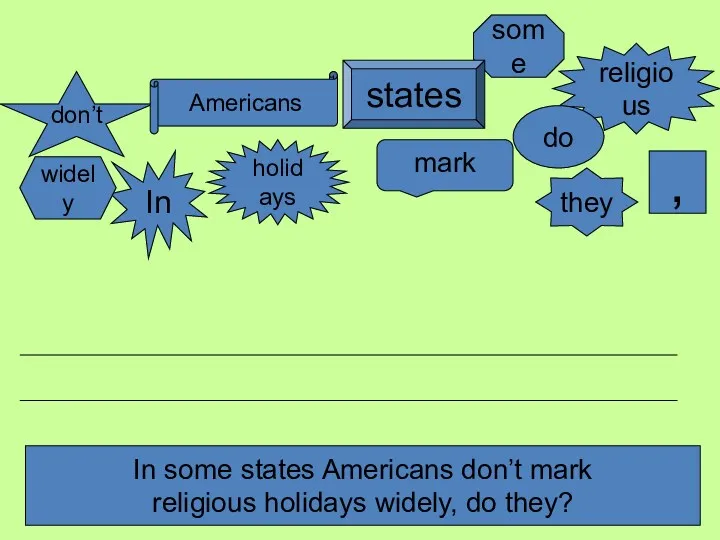 In some don’t states Americans mark religious holidays widely do
