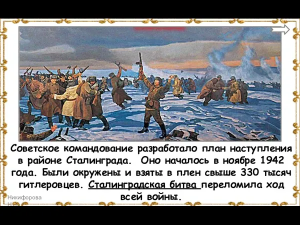 Советское командование разработало план наступления в районе Сталинграда. Оно началось