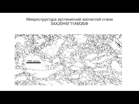 Микроструктура аустенитной азотистой стали 04Х20Н5Г11АМ2БФ