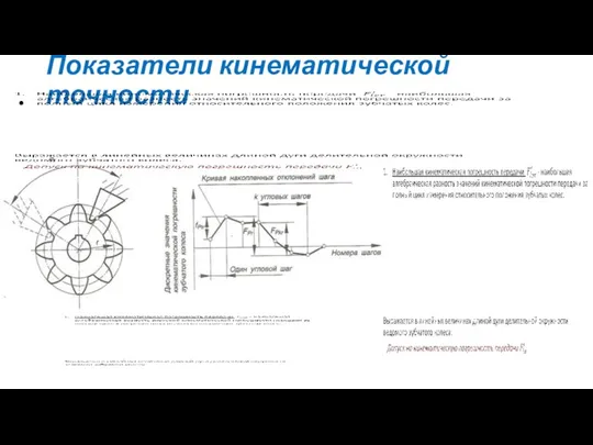 Показатели кинематической точности