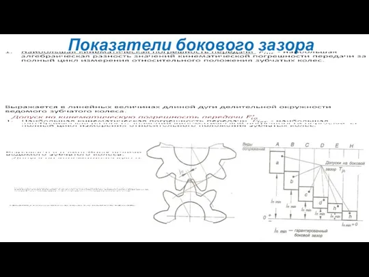 Показатели бокового зазора