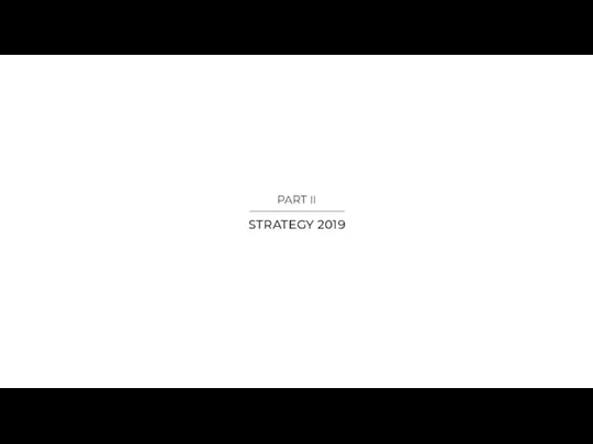 STRATEGY 2019 PART II