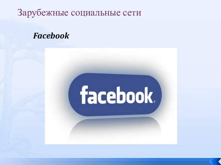 Зарубежные социальные сети Facebook