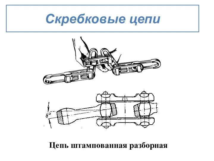 Скребковые цепи Цепь штампованная разборная