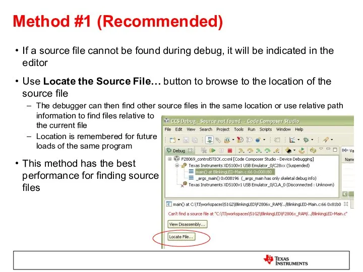 Method #1 (Recommended) If a source file cannot be found