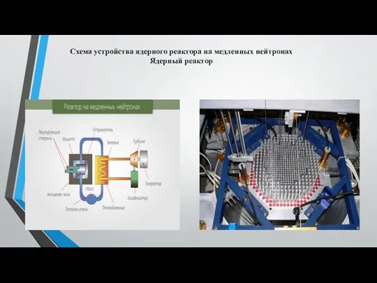 Схема устройства ядерного реактора на медленных нейтронах Ядерный реактор