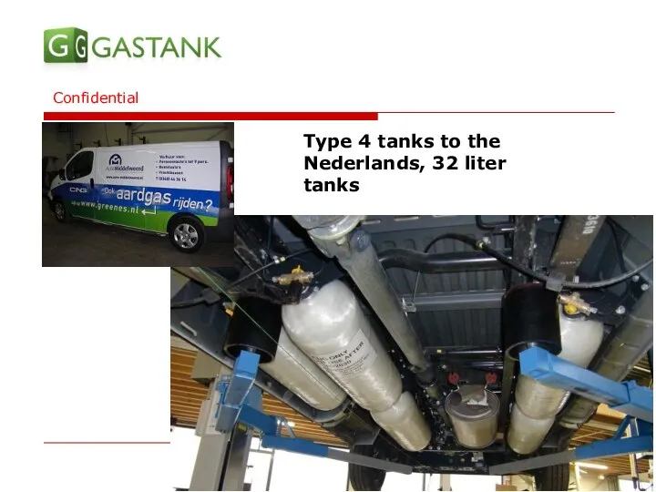 Confidential Type 4 tanks to the Nederlands, 32 liter tanks