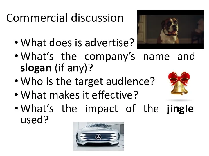 Commercial discussion What does is advertise? What’s the company’s name