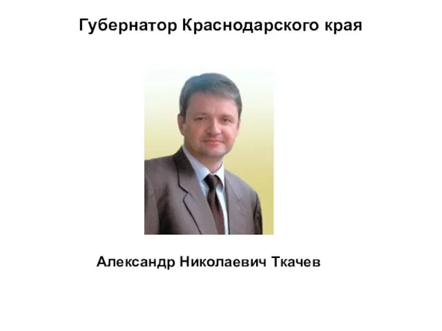 Губернатор Краснодарского края Александр Николаевич Ткачев