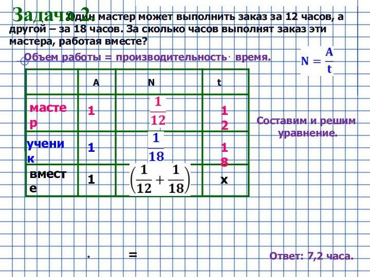 Один мастер может выполнить заказ за 12 часов, а другой