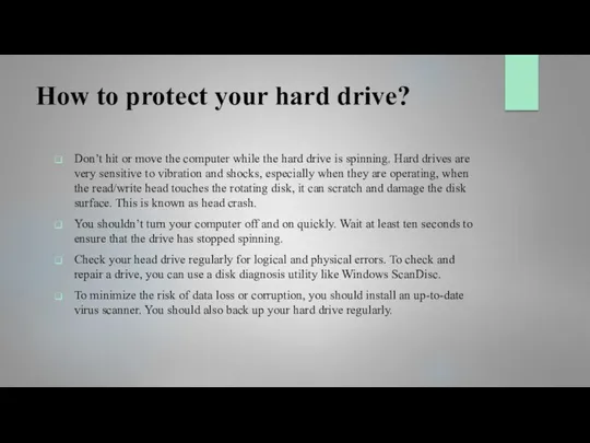 How to protect your hard drive? Don’t hit or move