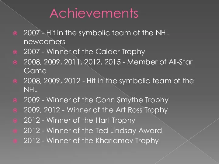Achievements 2007 - Hit in the symbolic team of the