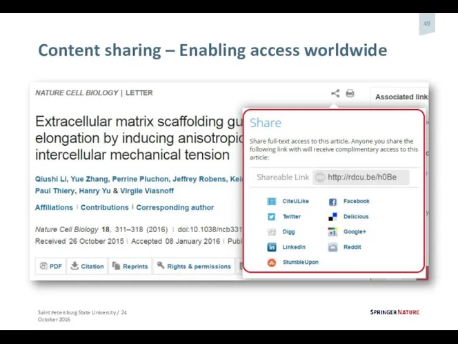 Content sharing – Enabling access worldwide