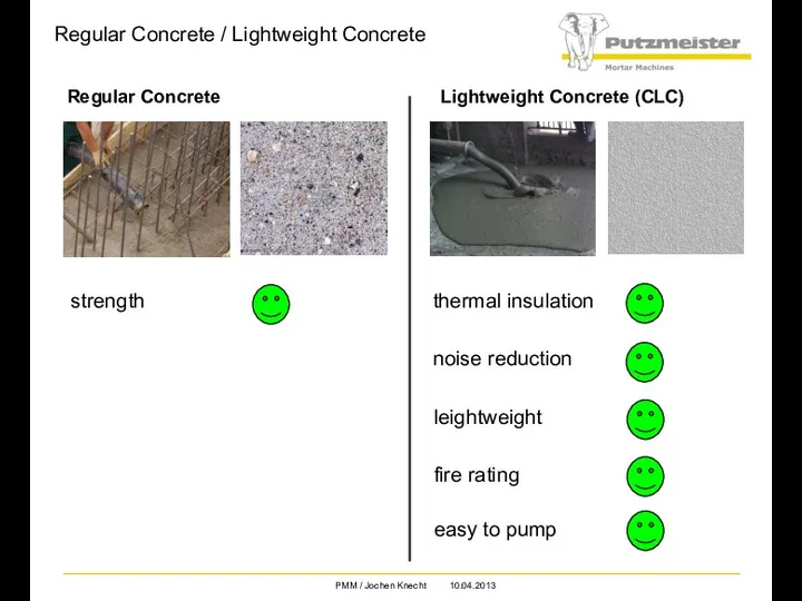 Regular Concrete / Lightweight Concrete Regular Concrete Lightweight Concrete (CLC)