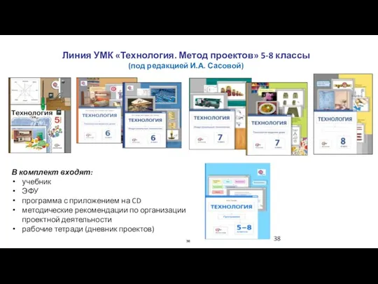 УЧЕБНО-МЕТОДИЧЕСКИЕ КОМПЛЕКТЫ Линия УМК «Технология. Метод проектов» 5-8 классы (под