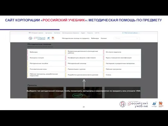 САЙТ КОРПОРАЦИИ «РОССИЙСКИЙ УЧЕБНИК»: МЕТОДИЧЕСКАЯ ПОМОЩЬ ПО ПРЕДМЕТУ