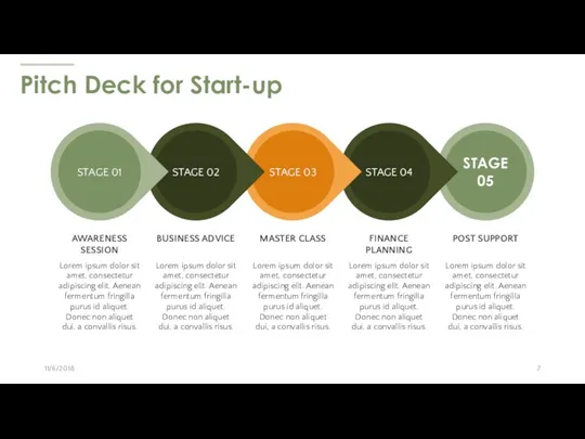 Pitch Deck for Start-up 11/6/2018 STAGE 05 STAGE 04 STAGE 03 STAGE 02