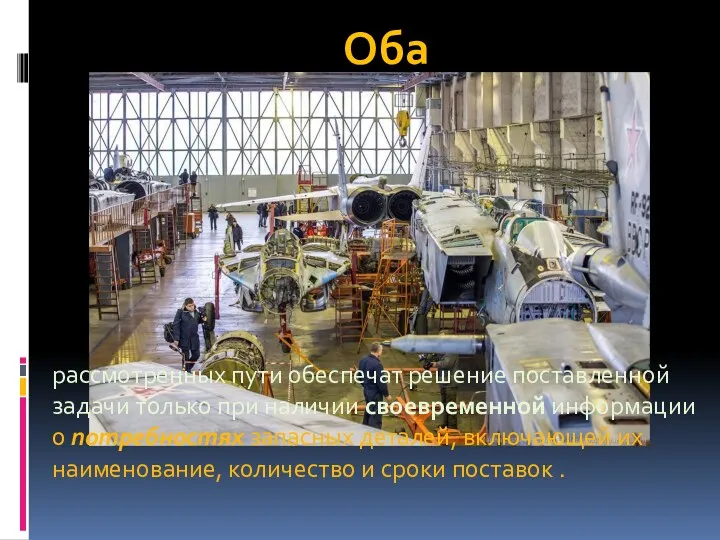 Оба рассмотренных пути обеспечат решение поставленной задачи только при наличии