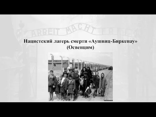 Нацистский лагерь смерти «Аушвиц-Биркенау» (Освенцим)