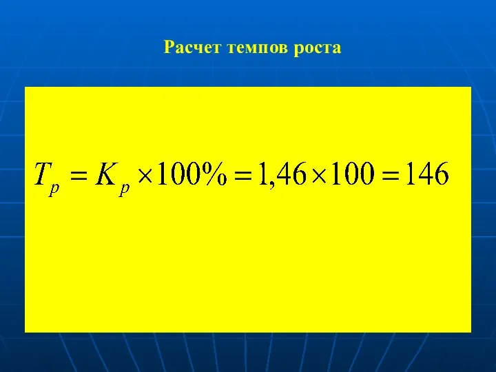 Расчет темпов роста