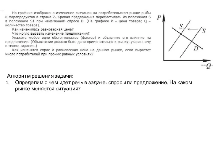 Алгоритм решения задачи: Определим о чем идет речь в задаче: