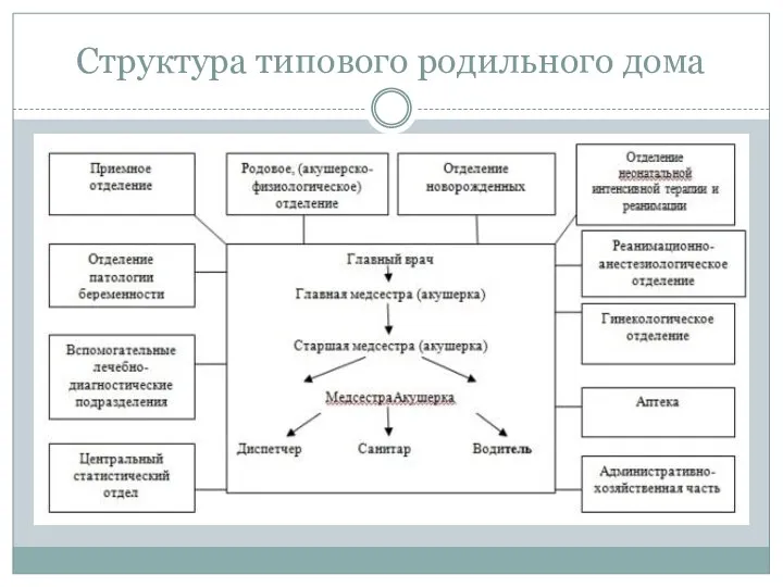 Структура типового родильного дома