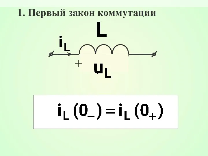 + 1. Первый закон коммутации