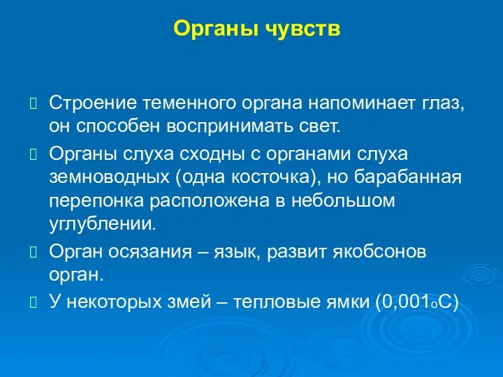 Строение теменного органа напоминает глаз, он способен воспринимать свет. Органы