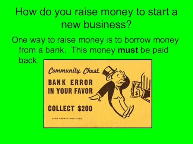 How do you raise money to start a new business?