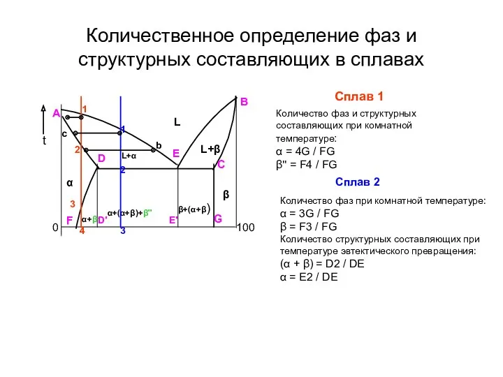 Количественное определение фаз и структурных составляющих в сплавах Сплав 1