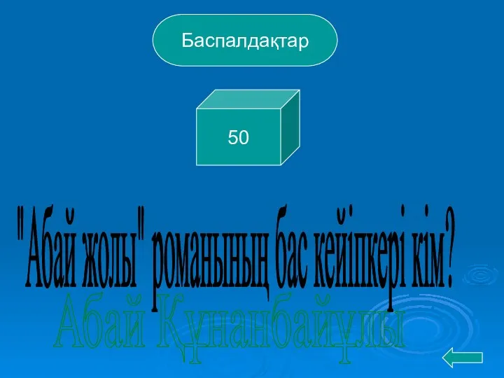 "Абай жолы" романының бас кейіпкері кім? Абай Құнанбайұлы Баспалдақтар 50