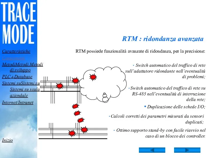 RTM : ridondanza avanzata RTM possiede funzionalità avanzate di ridondanza,