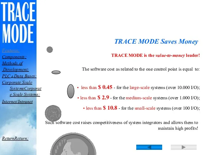 TRACE MODE is the value-to-money leader! TRACE MODE Saves Money less than $