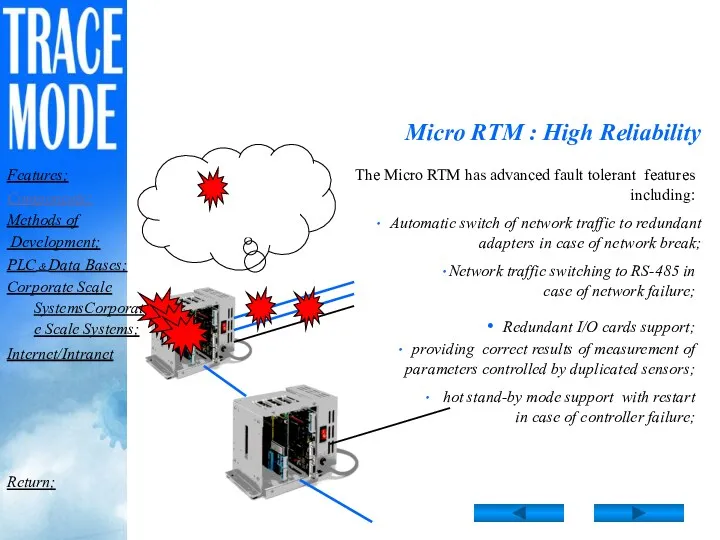 Micro RTM : High Reliability The Micro RTM has advanced fault tolerant features