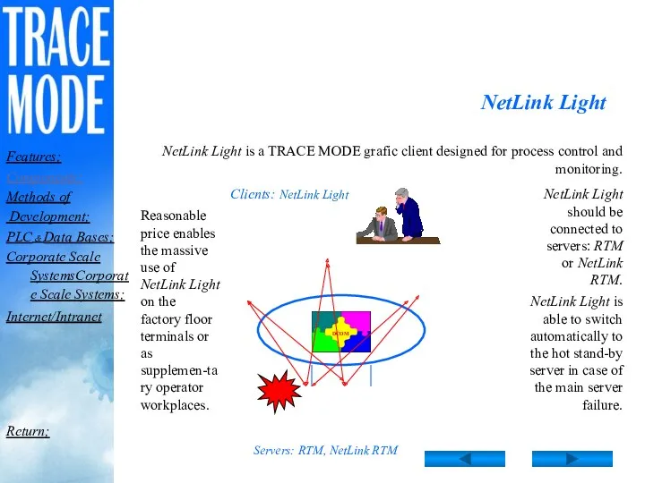 NetLink Light NetLink Light is a TRACE MODE grafic client designed for process