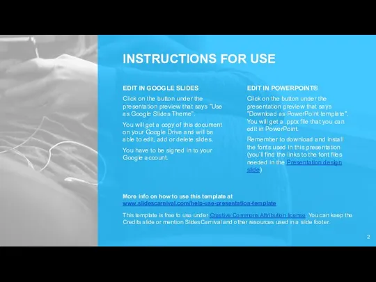 INSTRUCTIONS FOR USE EDIT IN GOOGLE SLIDES Click on the