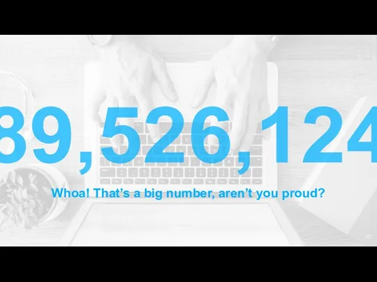 Whoa! That’s a big number, aren’t you proud? 89,526,124