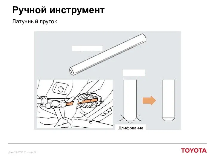 Ручной инструмент Латунный пруток Шлифование