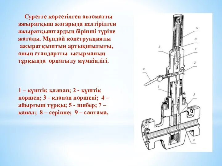 Суретте көрсетілген автоматты ажыратқыш жоғарыда келтірілген ажыратқыштардың бірінші түріне жатады.