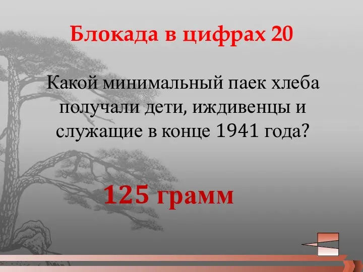 Блокада в цифрах 20 Какой минимальный паек хлеба получали дети,