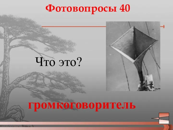 Фотовопросы 40 Что это? громкоговоритель