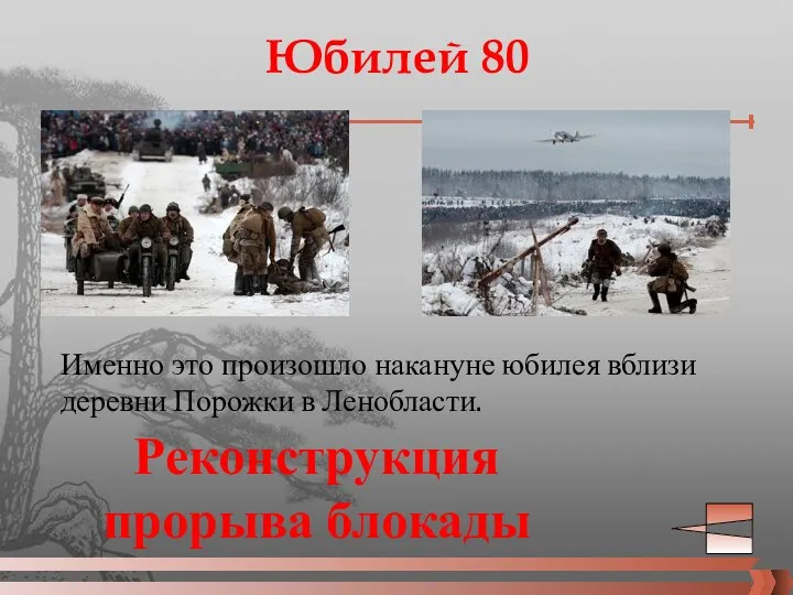 Именно это произошло накануне юбилея вблизи деревни Порожки в Ленобласти. Юбилей 80 Реконструкция прорыва блокады