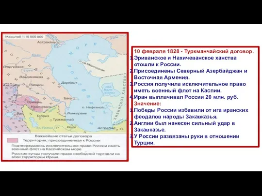 10 февраля 1828 - Туркманчайский договор. Эриванское и Нахичеванское ханства