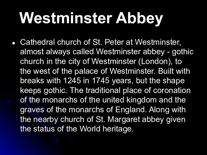 Cathedral church of St. Peter at Westminster, almost always called Westminster abbey -