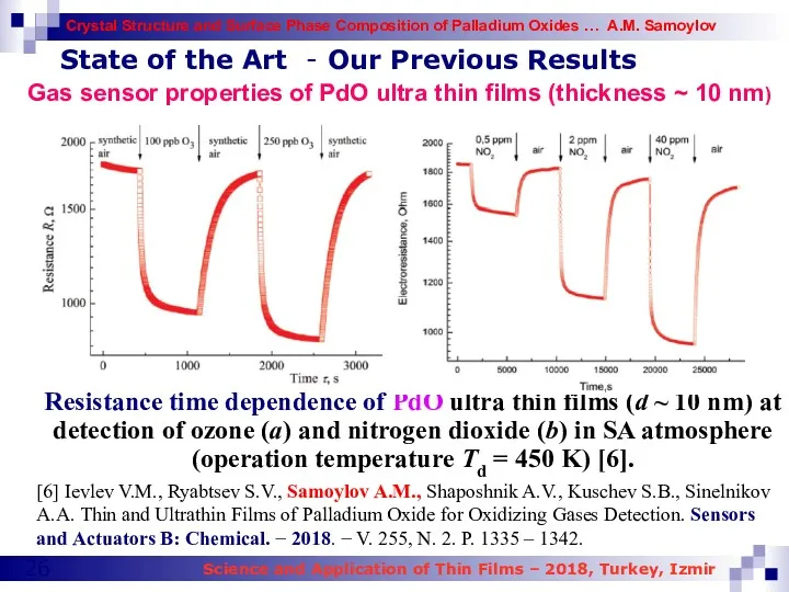 State of the Art - Our Previous Results Resistance time