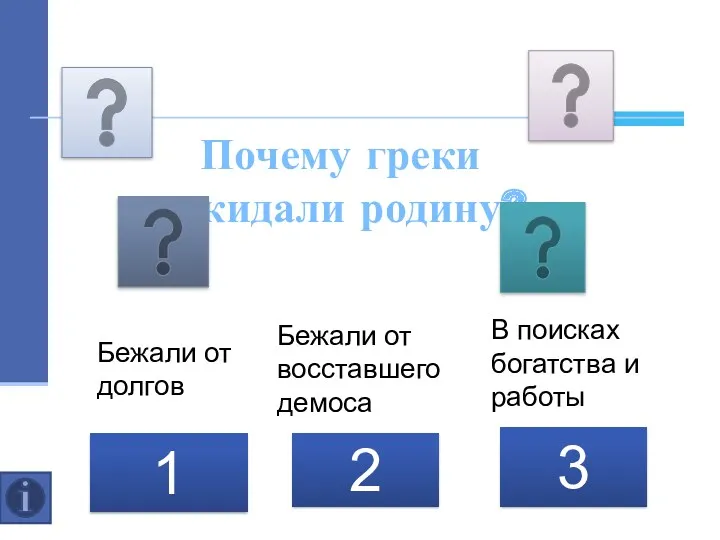 Почему греки покидали родину? Бежали от долгов Бежали от восставшего