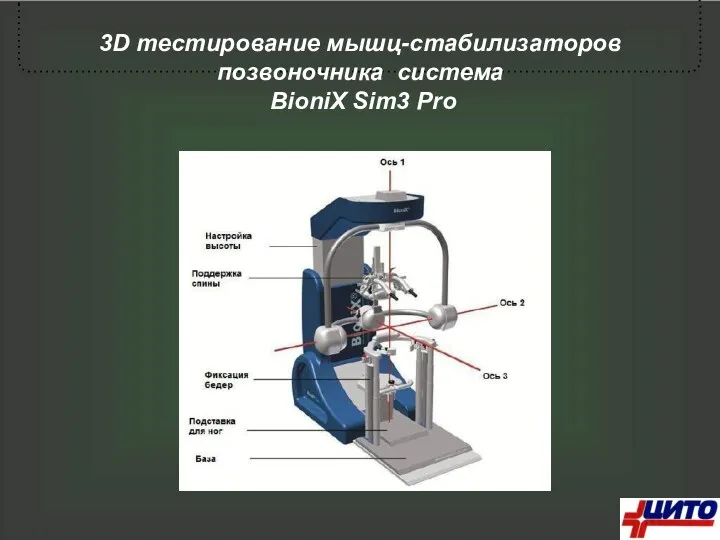 3D тестирование мышц-стабилизаторов позвоночника система BioniX Sim3 Pro